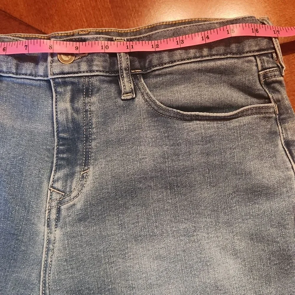Banana Republic Traveler Mid Rise Slim Leg Jeans, 33 X 33, Blue Denim